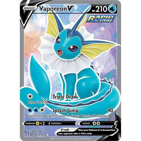 Image for Vaporeon V (Full Art) (172/203) (SWSH07) - Pokemon