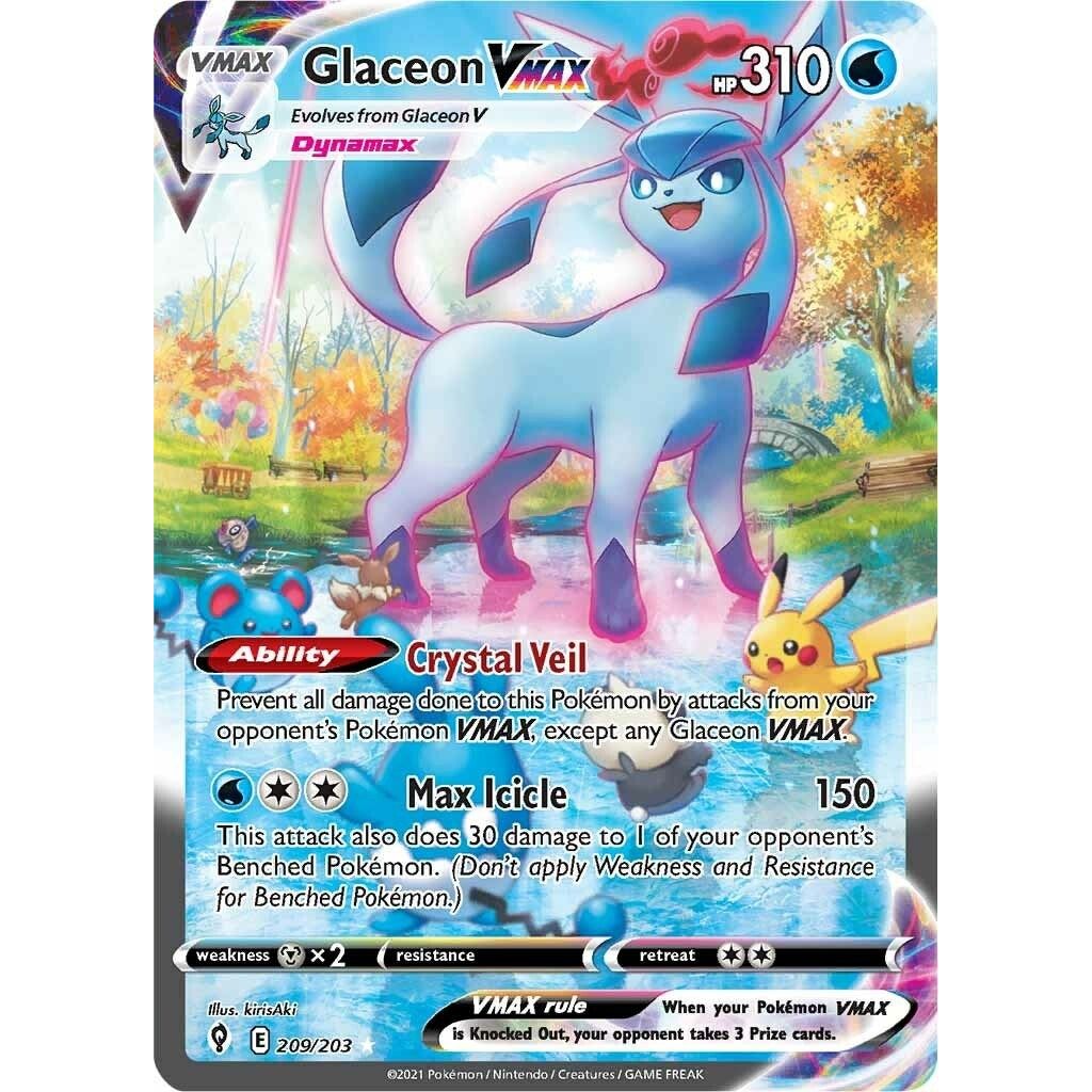 Image for Glaceon VMAX (Alternate Art Secret) (209/203) (SWSH07) - Pokemon
