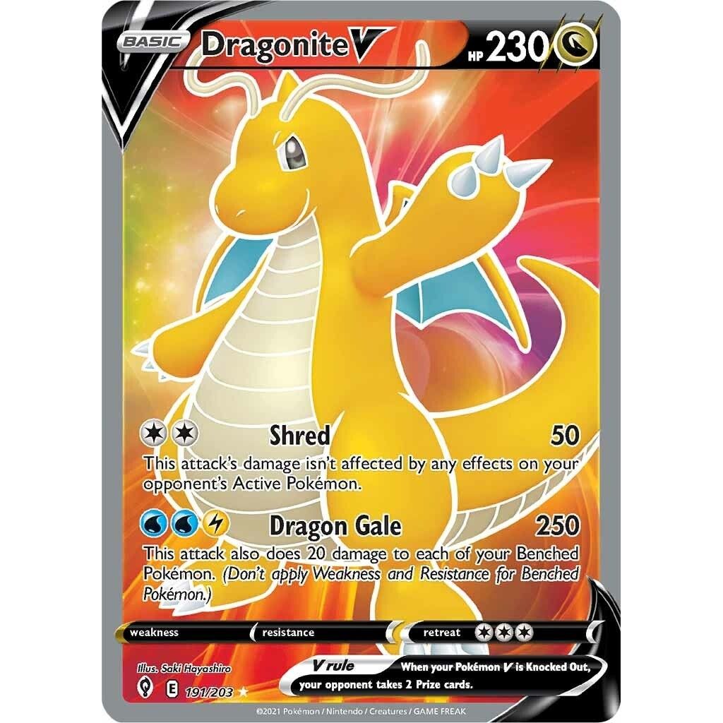 Image for Dragonite V (Full Art) (191/203) (SWSH07) - Pokemon
