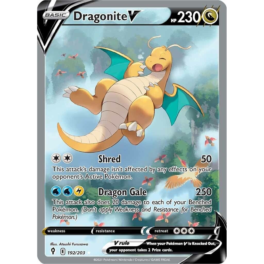 Image for Dragonite V (Alternate Full Art) (192/203) (SWSH07) - Pokemon