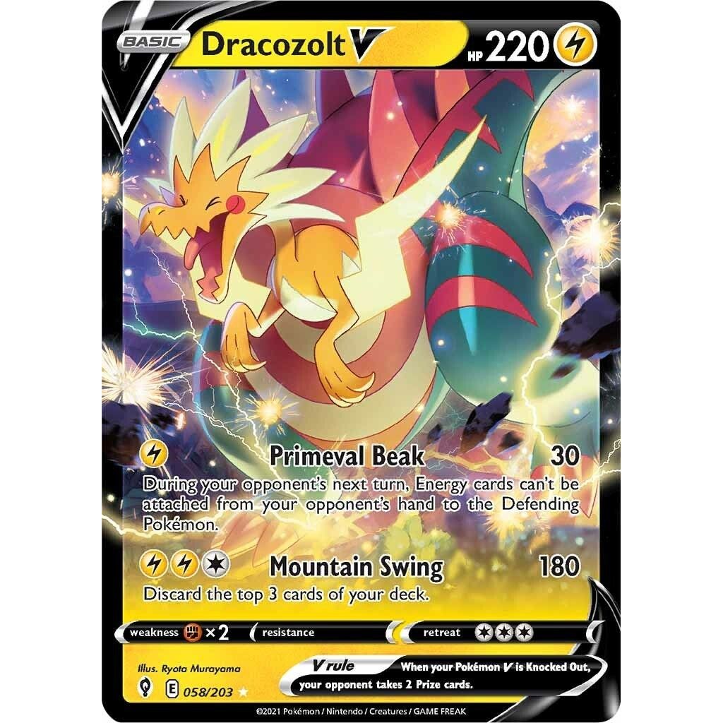 Image for Dracozolt V (058/203) (SWSH07) - Pokemon