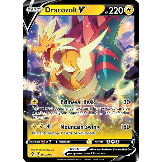 Image for Dracozolt V (058/203) (SWSH07) - Pokemon