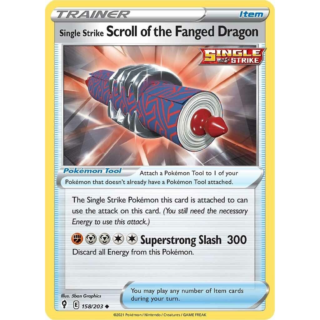 Image for Single Strike Scroll of the Fanged Dragon (158/203) (SWSH07) - Pokemon
