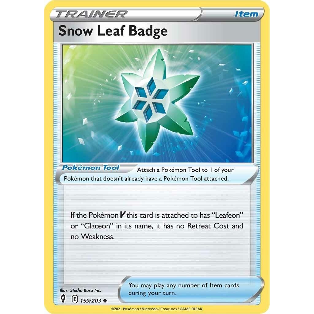 Image for Snow Leaf Badge (159/203) (SWSH07) - Pokemon