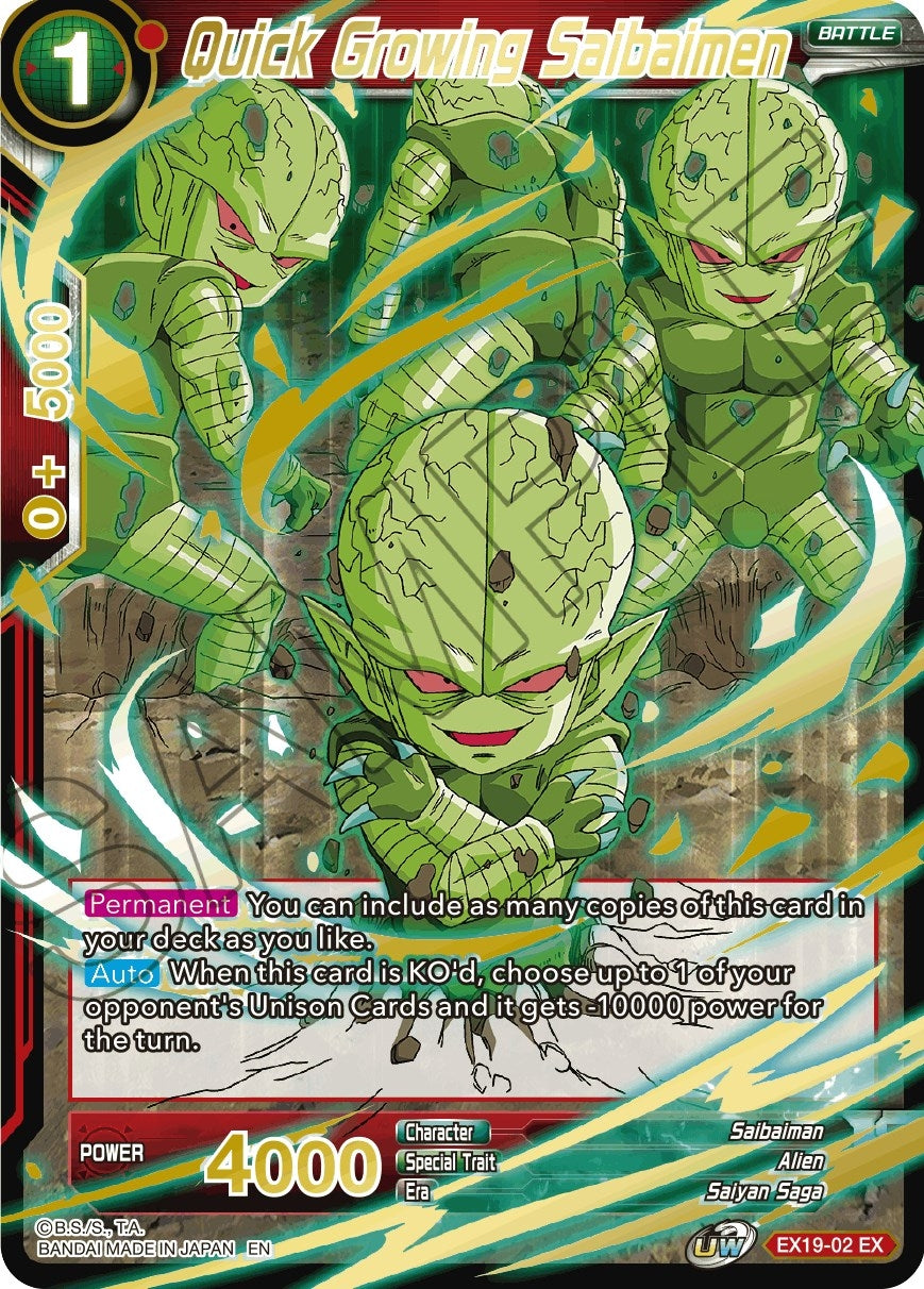 Image for Quick Growing Saibaimen (EX19-02) (DBS-BE19) - Dragon Ball Super: Masters