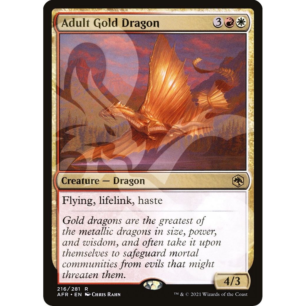 Image for Adult Gold Dragon (216) (AFR&) - Magic: The Gathering