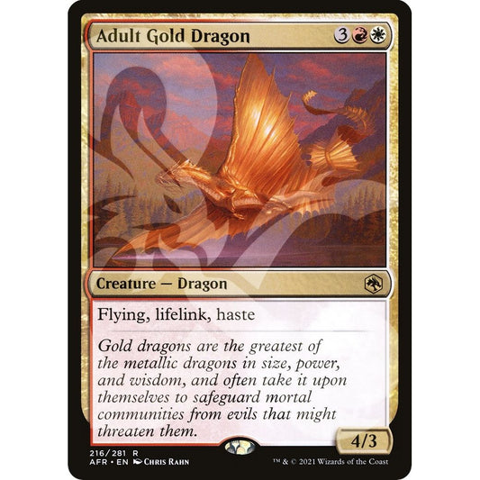 Image for Adult Gold Dragon (216) (AFR&) - Magic: The Gathering