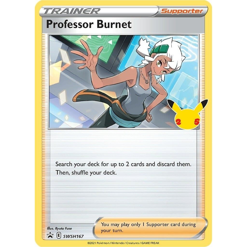 Image for Professor Burnet - SWSH167 (25th Anniversary Stamp) (SWSH167) (SWSD) - Pokemon