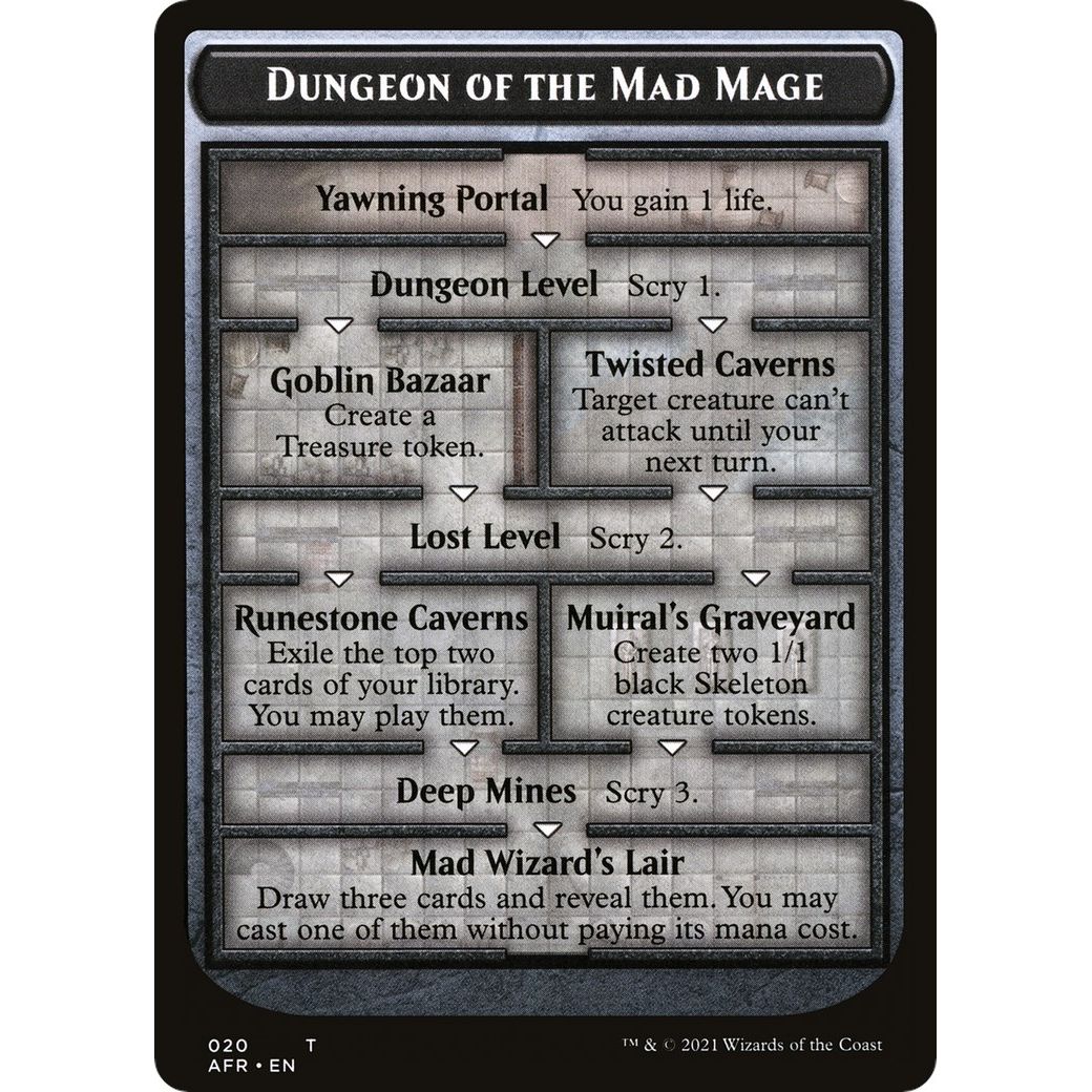 Image for Dungeon of the Mad Mage // Tomb of Annihilation Double-Sided Token (20 // 22) (AFR) - Magic: The Gathering