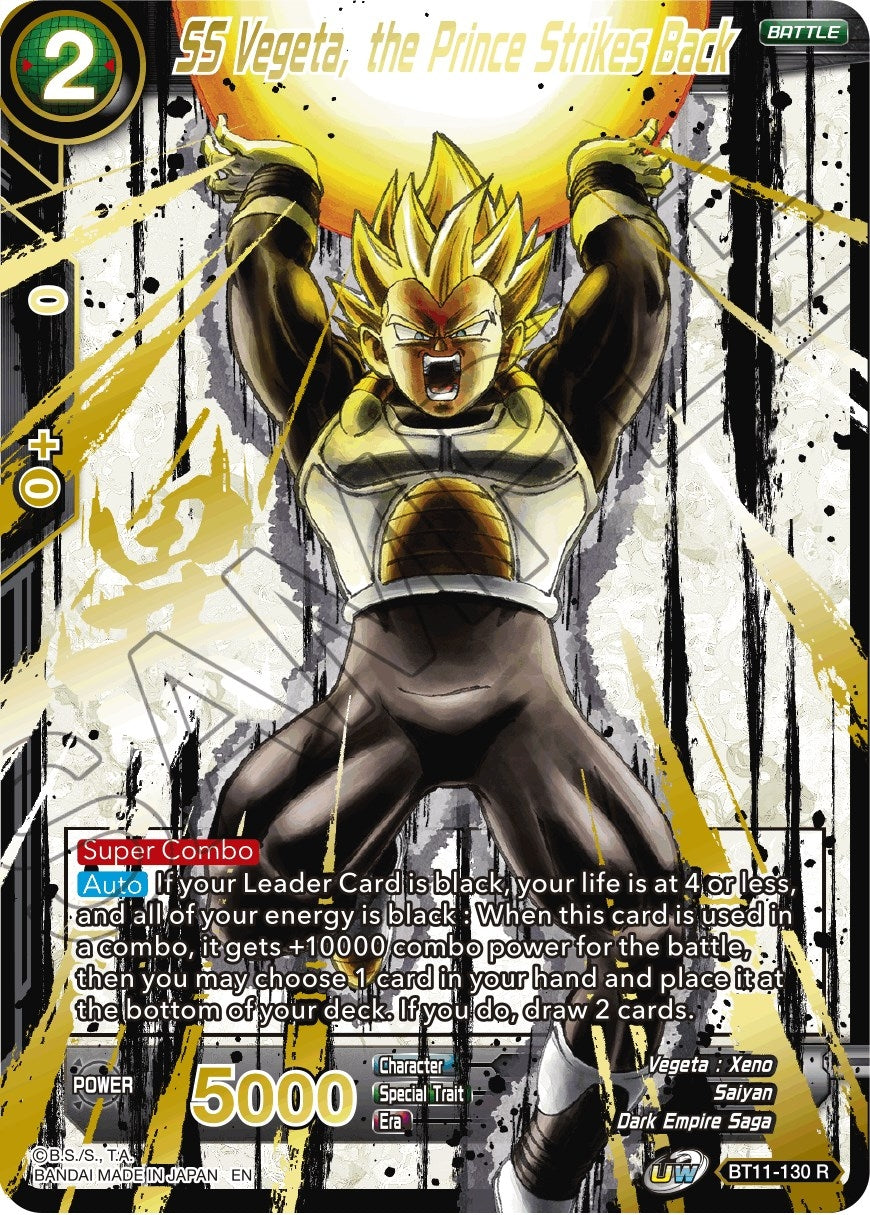 Image for SS Vegeta, the Prince Strikes Back (Alternate Art) (BT11-130) (DBS-BE19) - Dragon Ball Super: Masters