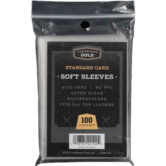 Image for Soft Card Sleeves for Standard Size Trading Cards (100-Count) - Card Sleeves