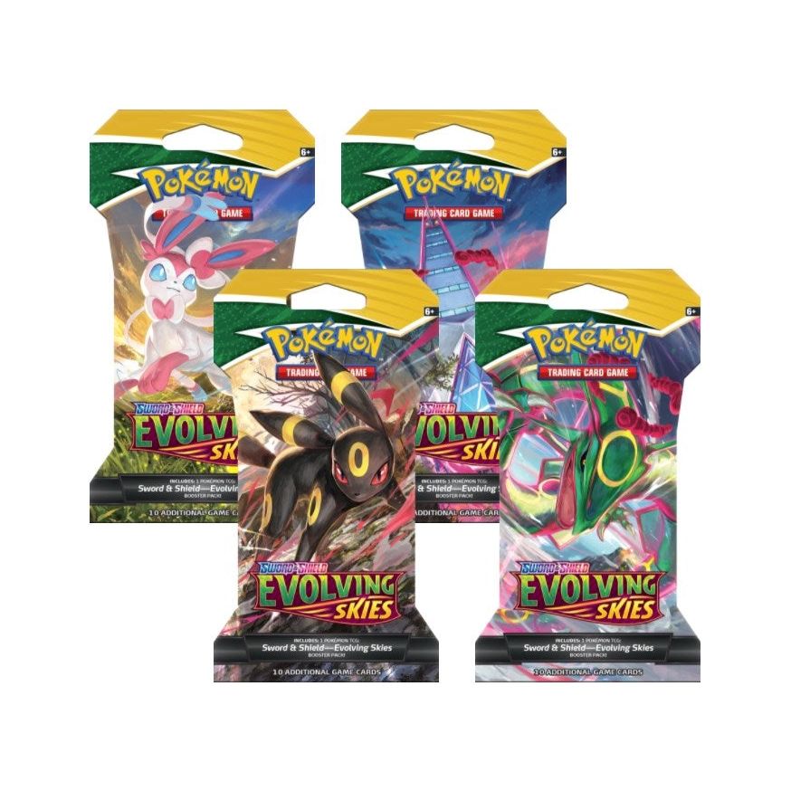 Image for Evolving Skies Sleeved Booster Pack Art Bundle [Set of 4] - Pokemon