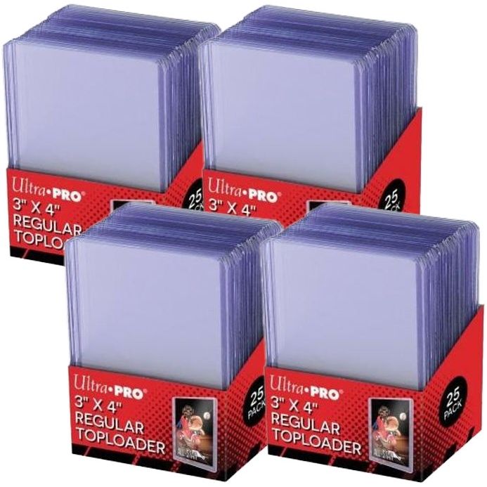 Image for 3" x 4" Clear Regular Toploader (25-Count) [Pack of 4] - Collectible Storage