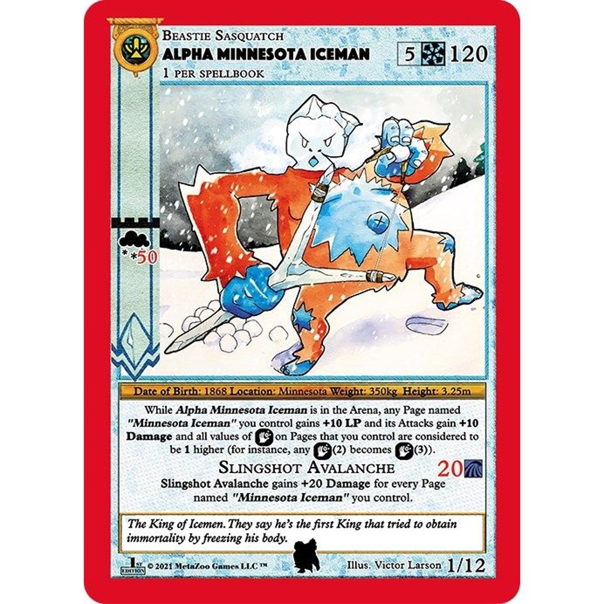 Image for Alpha Minnesota Iceman (1) (CNFE-TD) - MetaZoo