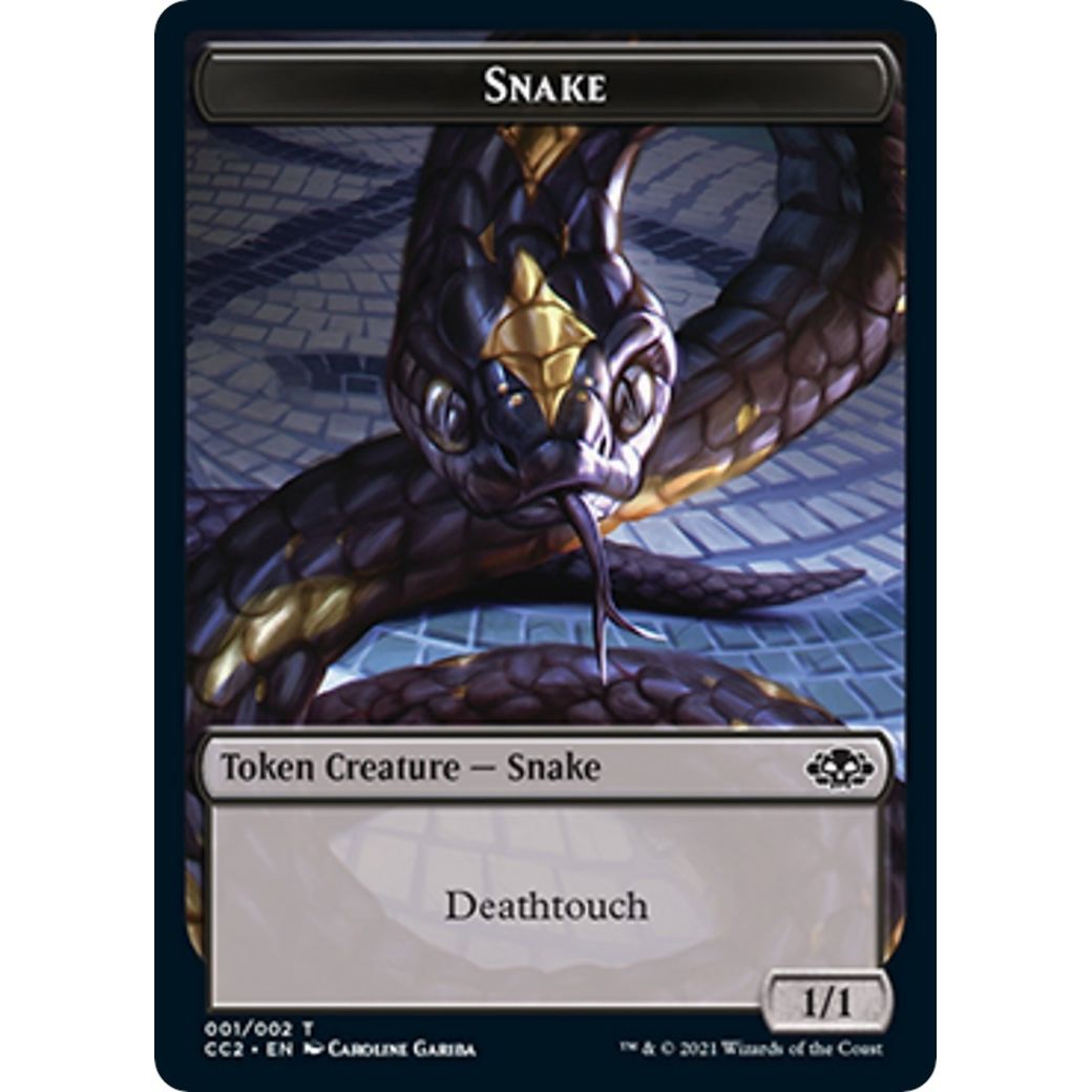 Image for Snake // Zombie Double-Sided Token (CC2) - Magic: The Gathering