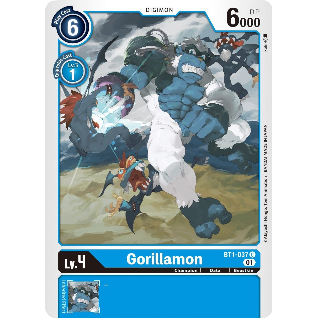 Image for Gorillamon - BT1-037 (Alternate Art) (BT1-037 C) (ST-8) - Digimon Card Game