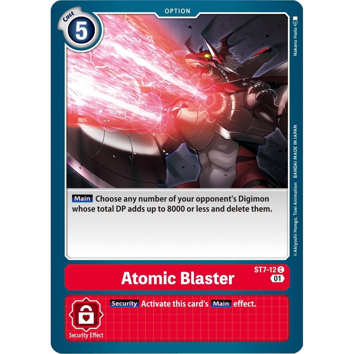 Image for Atomic Blaster (ST7-12 C) (ST-7) - Digimon Card Game