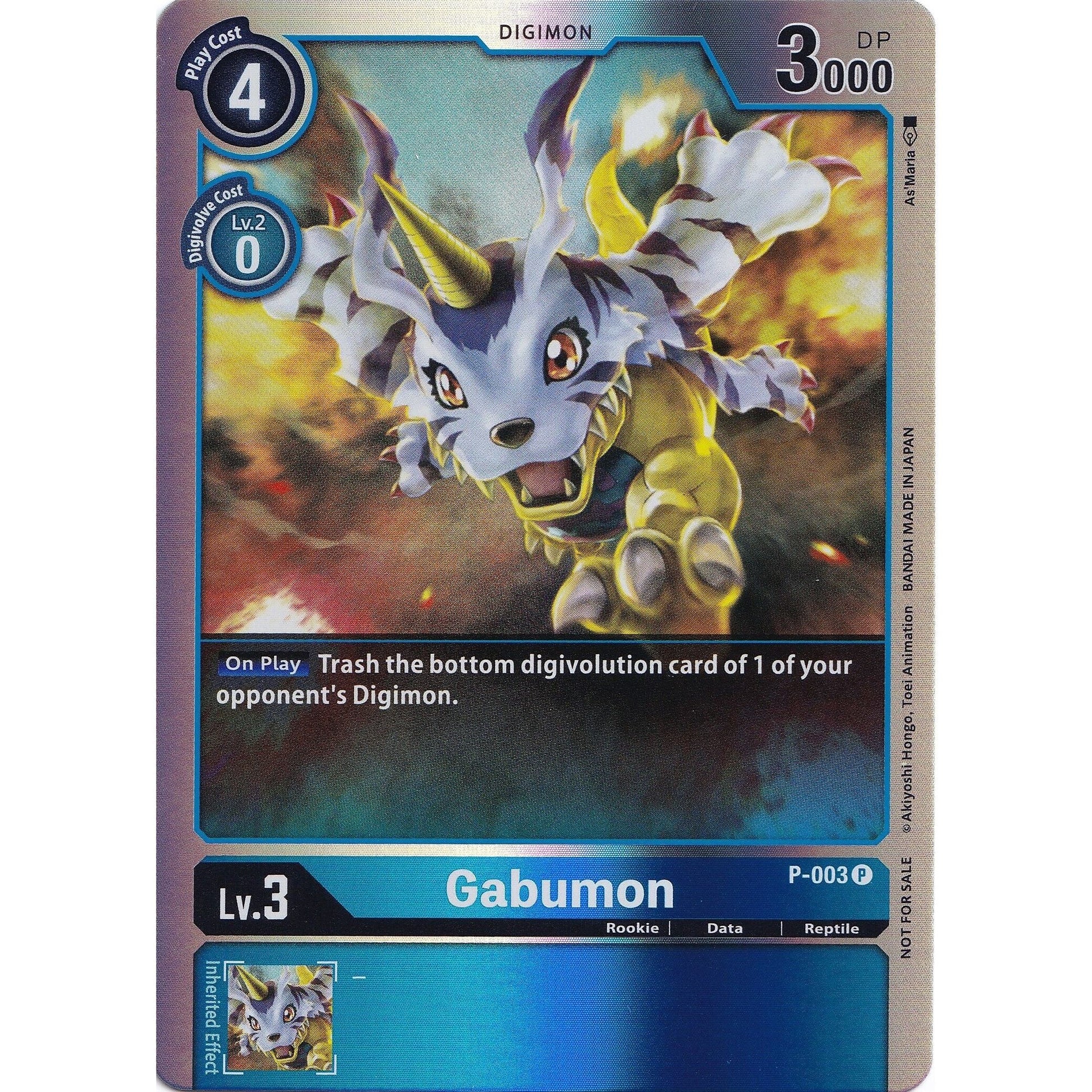 Image for Gabumon - P-003 (Rainbow Foil) (P-003 P) (D-PR) - Digimon Card Game