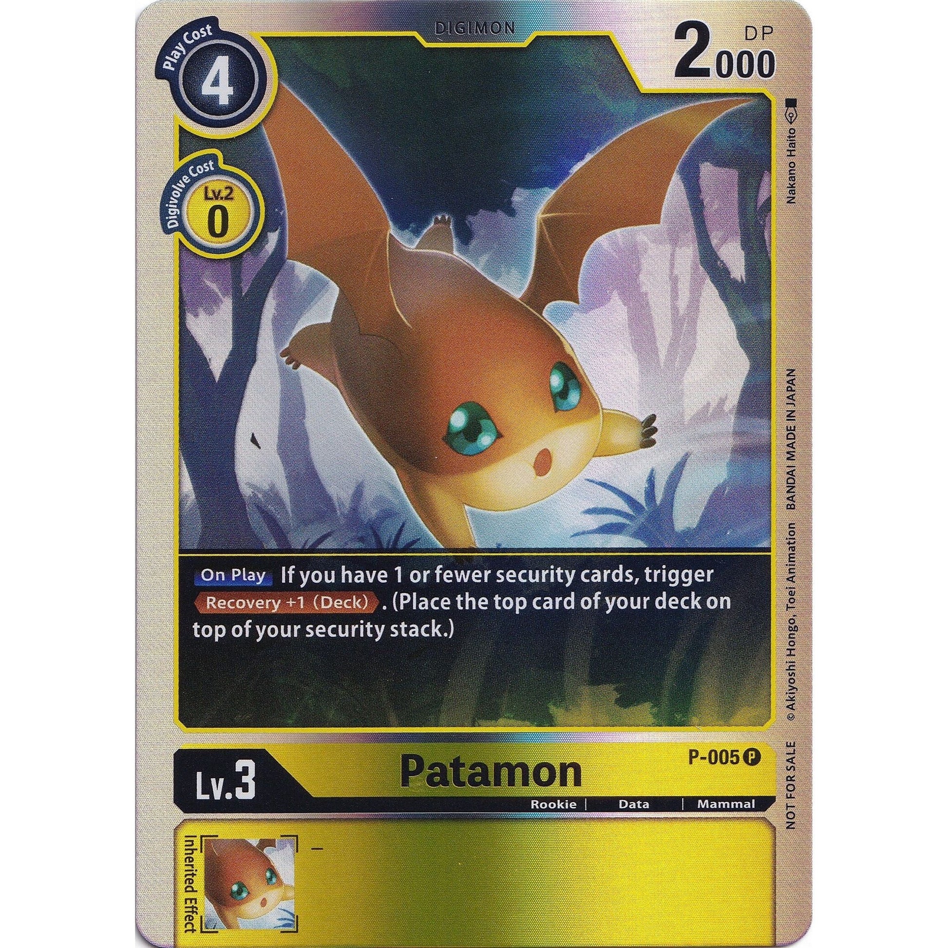 Image for Patamon - P-005 (Rainbow Foil) (P-005 P) (D-PR) - Digimon Card Game