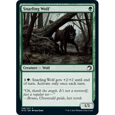 Image for Snarling Wolf (199) (MID) - Magic: The Gathering
