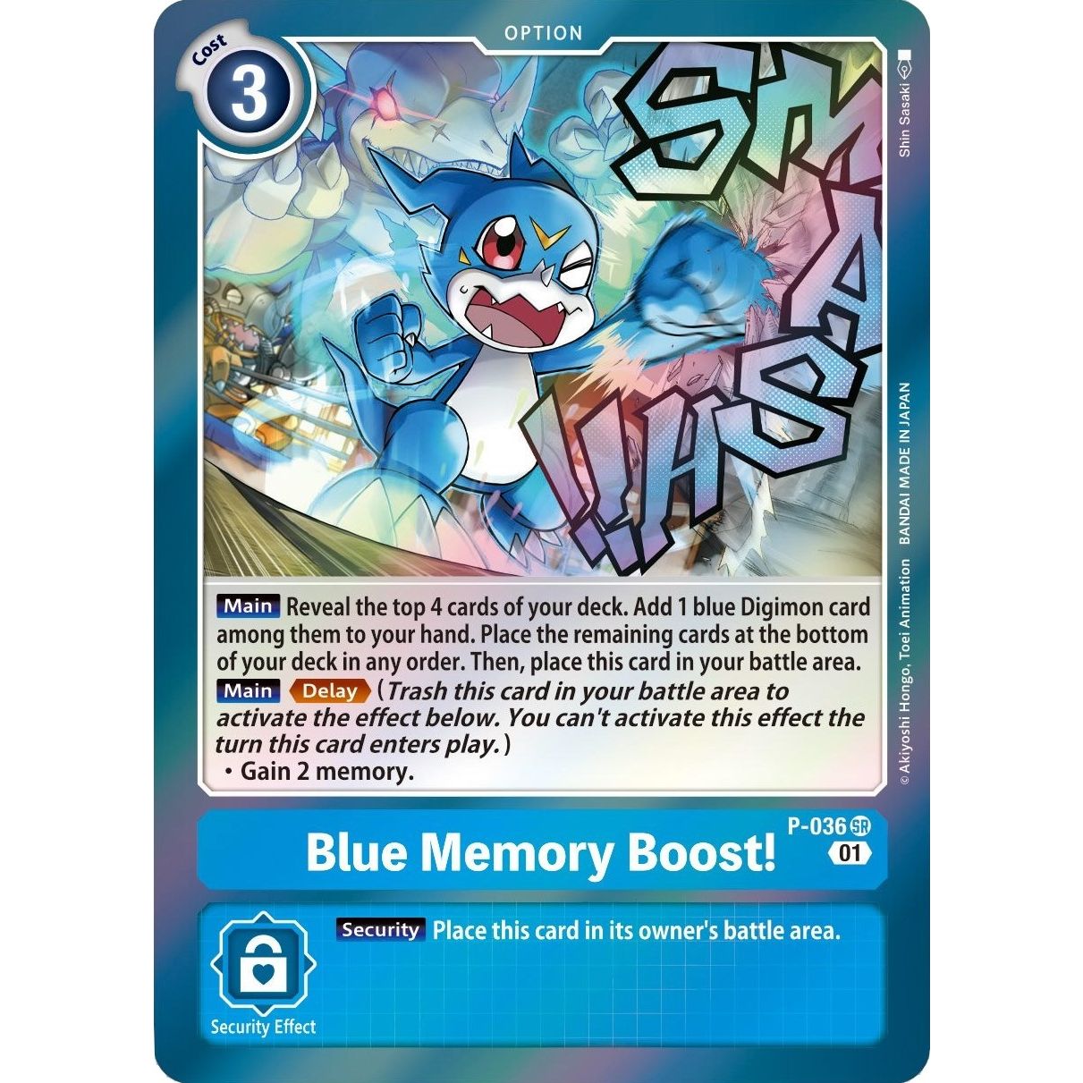 Image for Blue Memory Boost! (P-036 SR) (D-PR) - Digimon Card Game