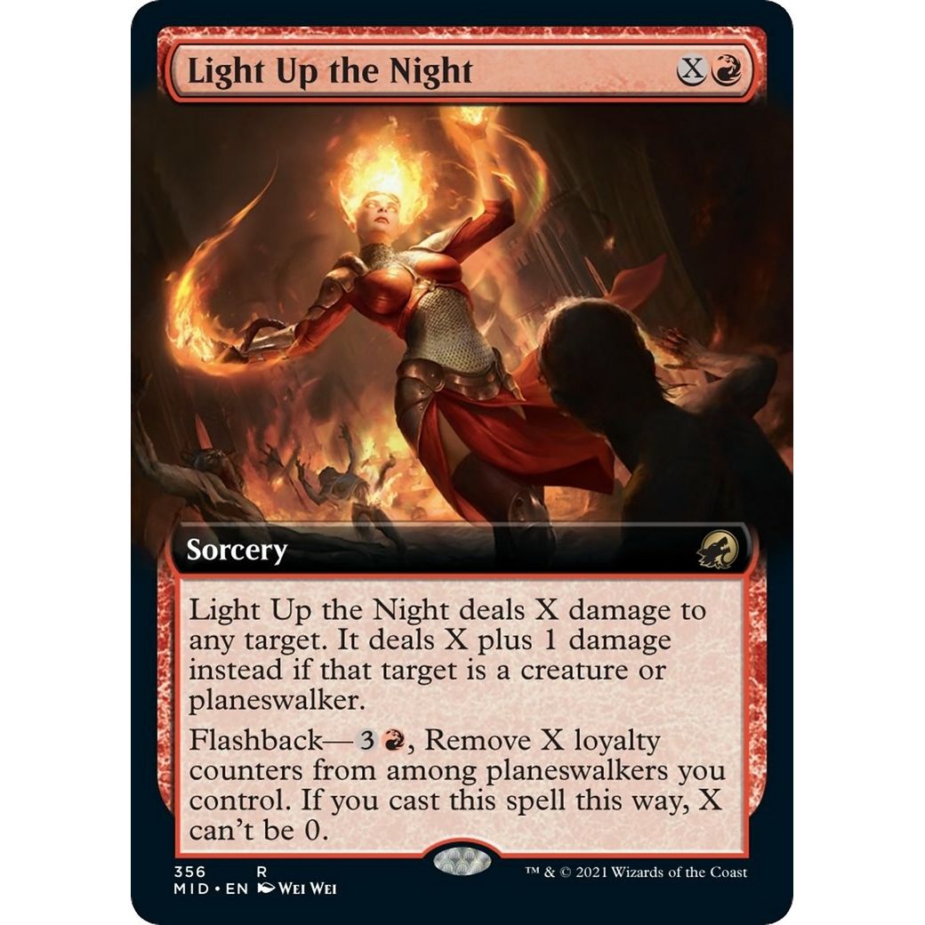 Image for Light Up the Night (Extended Art) (356) (MID) - Magic: The Gathering