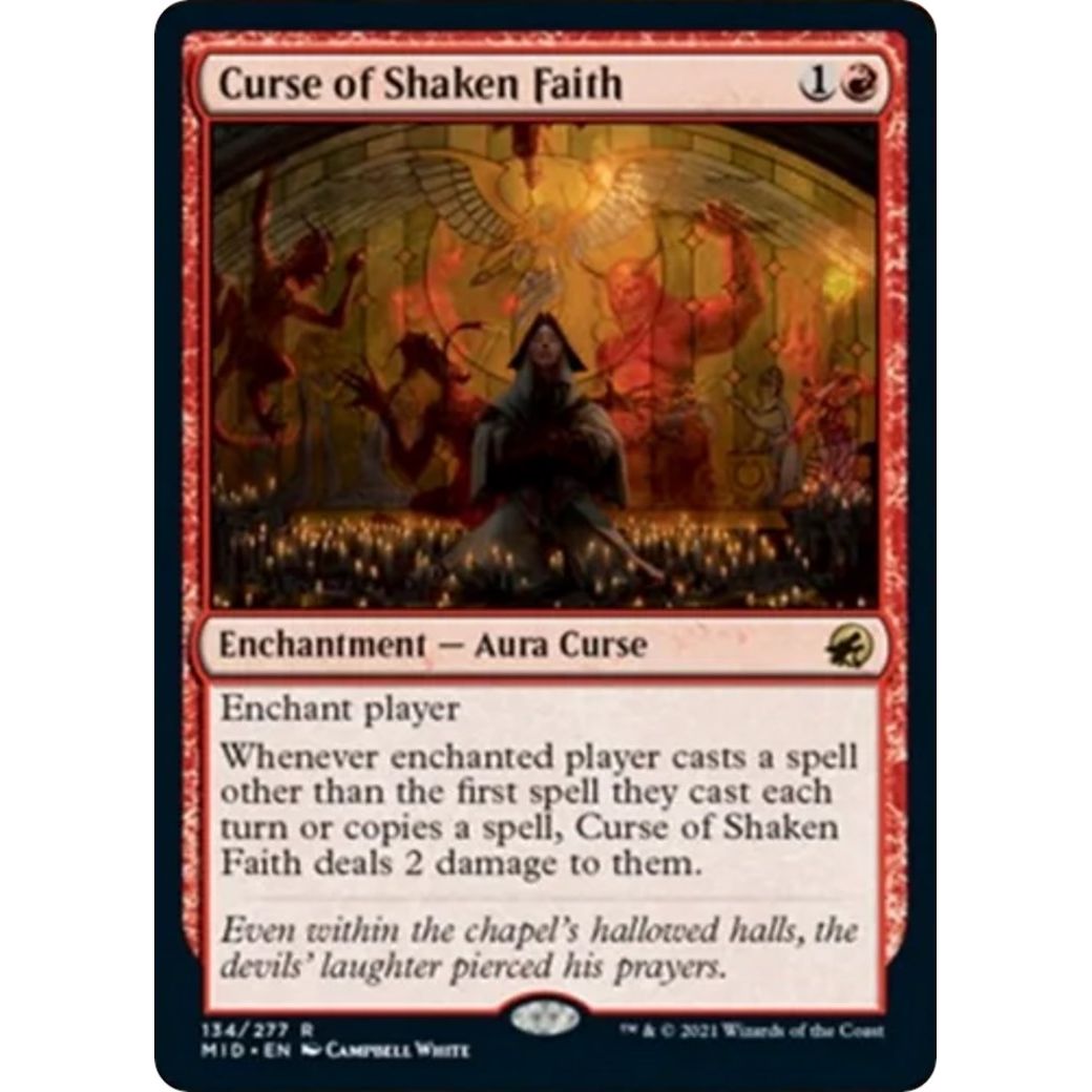 Image for Curse of Shaken Faith (134) (MID) - Magic: The Gathering