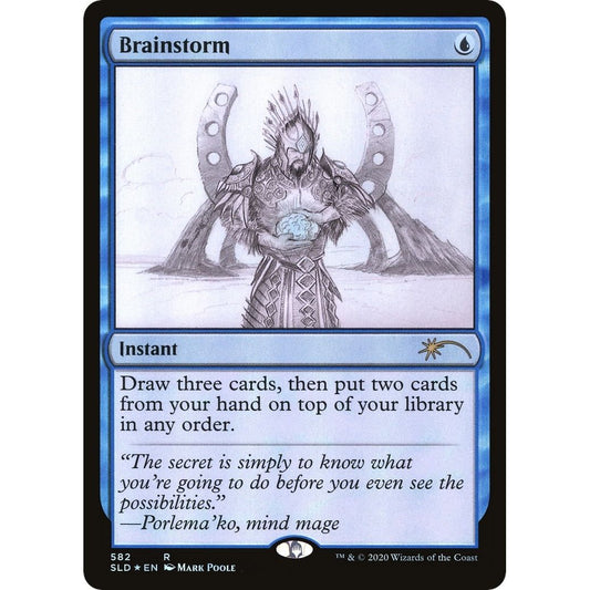 Image for Brainstorm (582) (Sketch Showcase) (582) (SLD) - Magic: The Gathering