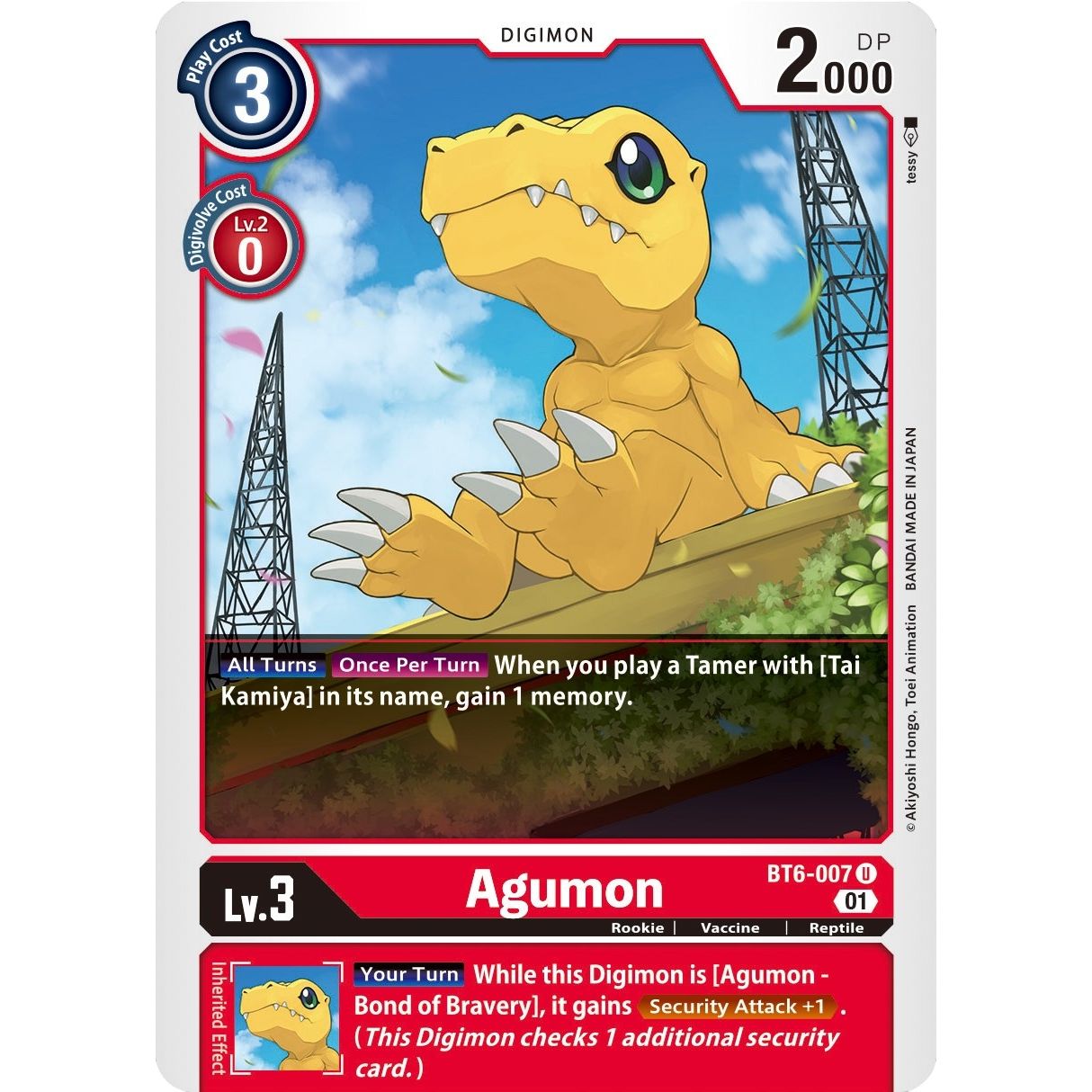 Image for Agumon (BT6-007 U) (BT06) - Digimon Card Game