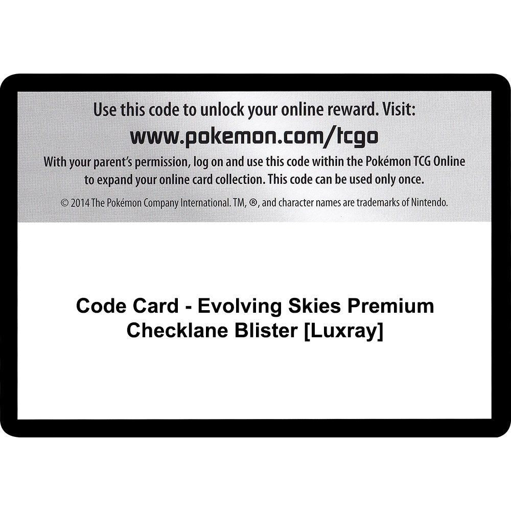 Image for Code Card - Evolving Skies Premium Checklane Blister [Luxray] (SWSH07) - Pokemon