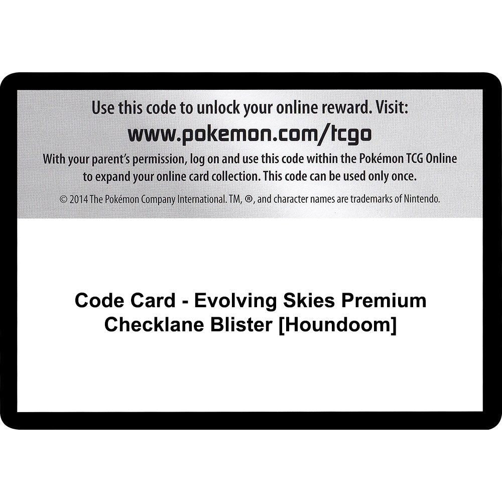 Image for Code Card - Evolving Skies Premium Checklane Blister [Houndoom] (SWSH07) - Pokemon