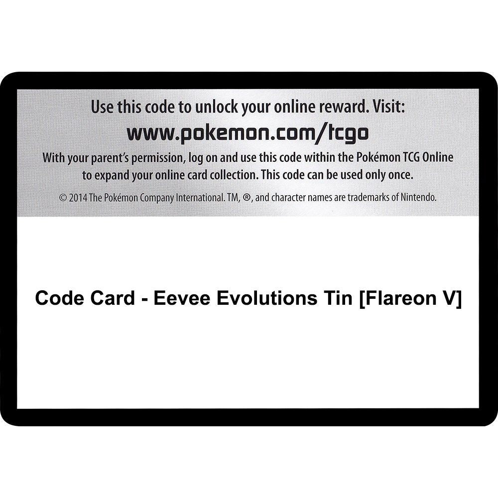Image for Code Card - Eevee Evolutions Tin [Flareon V] (MCAP) - Pokemon