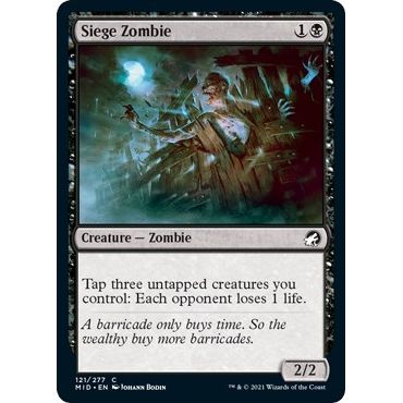 Image for Siege Zombie (121) (MID) - Magic: The Gathering