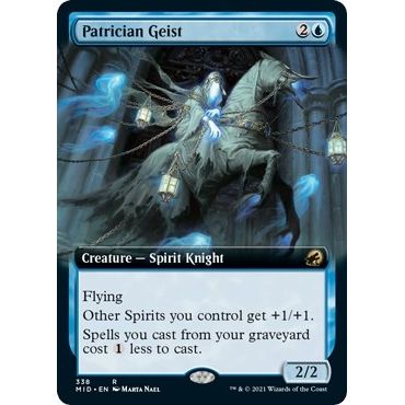 Image for Patrician Geist (Extended Art) (338) (MID) - Magic: The Gathering