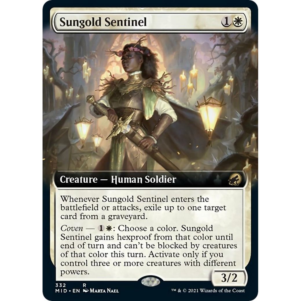 Image for Sungold Sentinel (Extended Art) (332) (MID) - Magic: The Gathering
