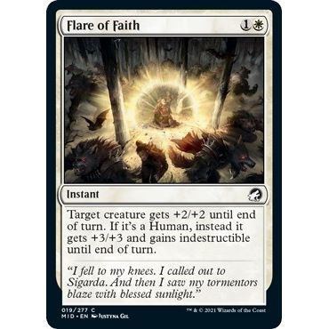 Image for Flare of Faith (19) (MID) - Magic: The Gathering
