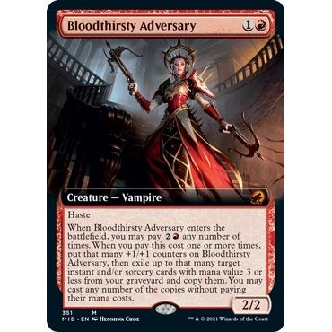 Image for Bloodthirsty Adversary (Extended Art) (351) (MID) - Magic: The Gathering