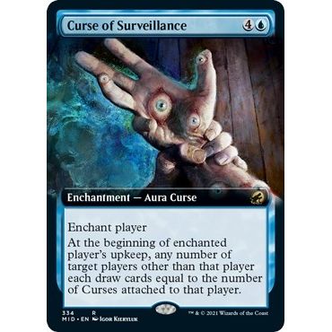 Image for Curse of Surveillance (Extended Art) (334) (MID) - Magic: The Gathering