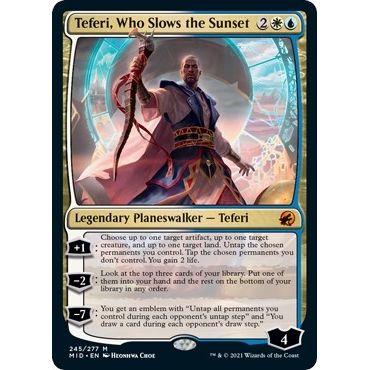 Image for Teferi, Who Slows the Sunset (245) (MID) - Magic: The Gathering