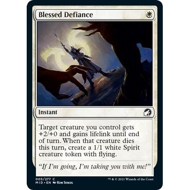 Image for Blessed Defiance (5) (MID) - Magic: The Gathering