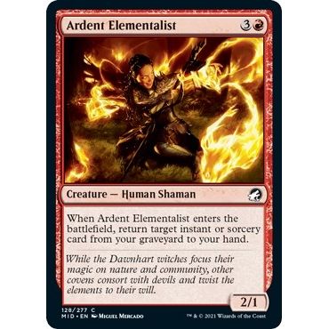 Image for Ardent Elementalist (128) (MID) - Magic: The Gathering