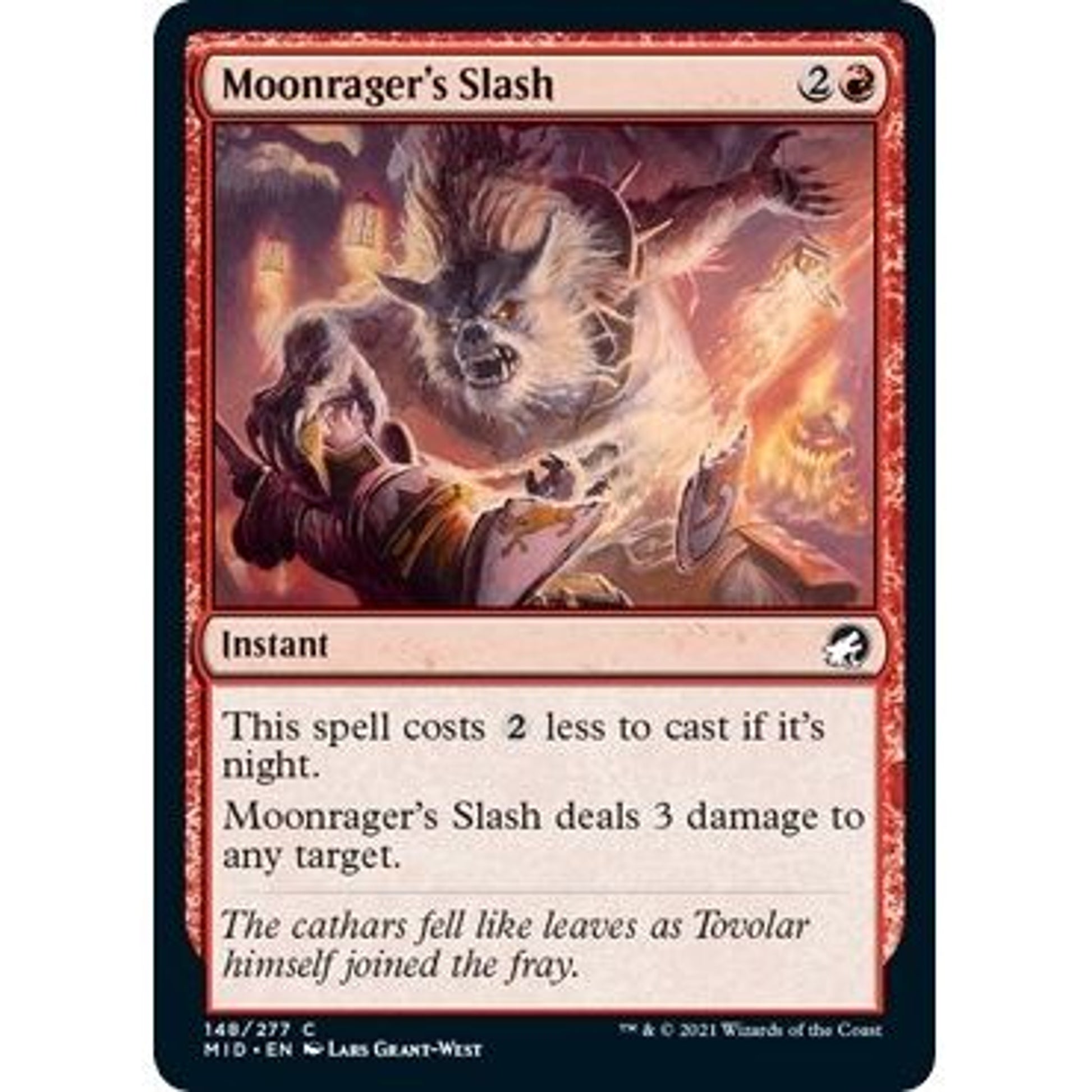 Image for Moonrager's Slash (148) (MID) - Magic: The Gathering