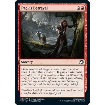 Image for Pack's Betrayal (153) (MID) - Magic: The Gathering