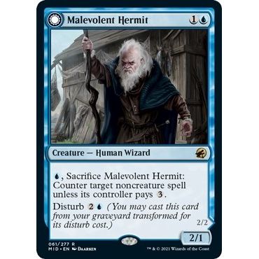 Image for Malevolent Hermit (61) (MID) - Magic: The Gathering