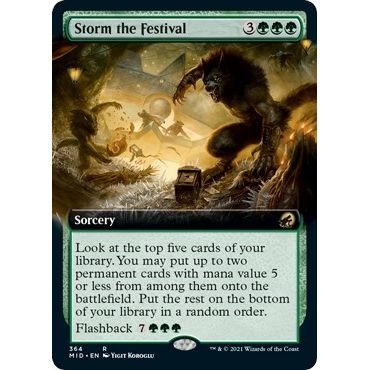 Image for Storm the Festival (Extended Art) (364) (MID) - Magic: The Gathering