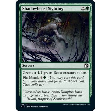 Image for Shadowbeast Sighting (198) (MID) - Magic: The Gathering