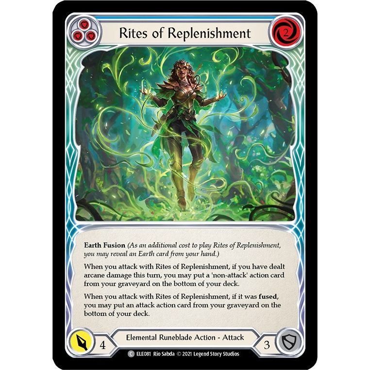 Image for Rites of Replenishment (Blue) (ELE081) (ELE) - Flesh and Blood TCG