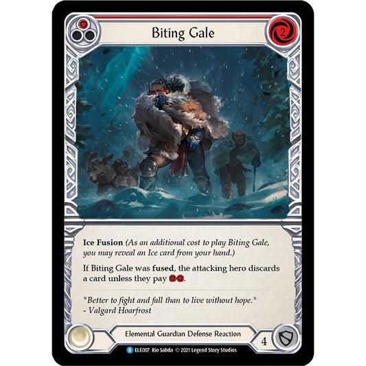 Image for Biting Gale (Red) (ELE007) (ELE) - Flesh and Blood TCG