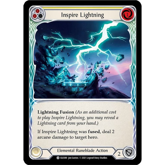 Image for Inspire Lightning (Yellow) (ELE089) (ELE) - Flesh and Blood TCG