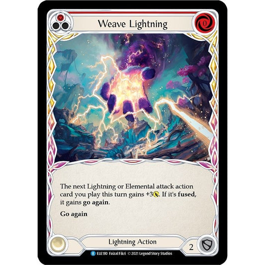 Image for Weave Lightning (Red) (ELE180) (ELE) - Flesh and Blood TCG
